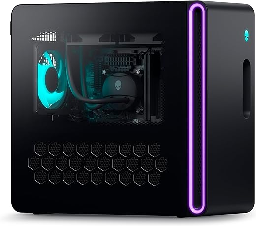 Alienware Aurora R16 Gaming Desktop - Intel Core i9-13900F, 32GB DDR5 RAM, 1TB SSD + 1TB HDD, NVIDIA GeForce RTX 4070 12GB GDDR6X Graphics, Windows 11 Home, 1 Year Premium Support - Basalt Black