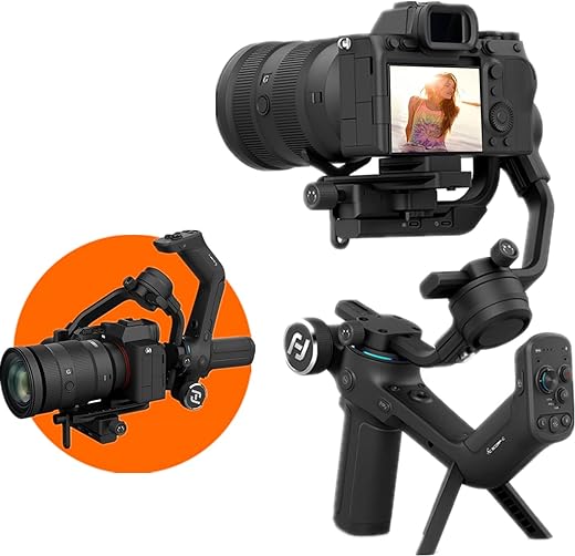 FeiyuTech SCORP-C Camera Stabilizer Gimbal for DSLR and Mirrorless Camera, Camera Handheld Gimbal 3-Axis, 5.5lbs Payload, for Sony α7Ⅳ A6300/A6400 A7S3 a9/a7 for Canon 5D3/80D for Nikon D7500/Z5/Z6 II